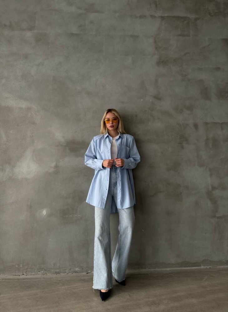 DP LONG SLEEVE BLUE SHIRT - Image 2