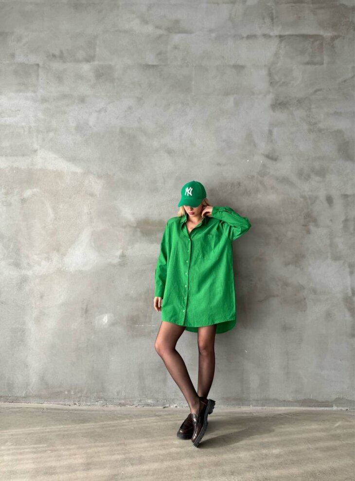 DP LONG SLEEVE GREEN SHIRT - Image 4