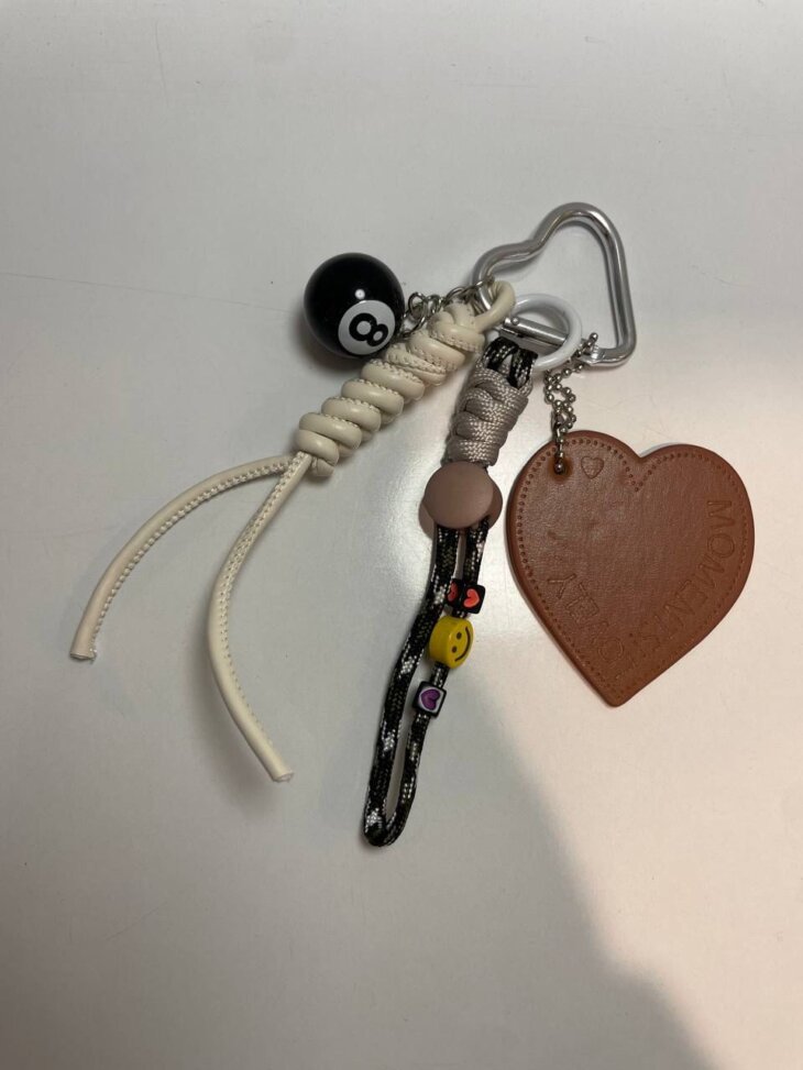 Bag Accessory Charm Keychain heart