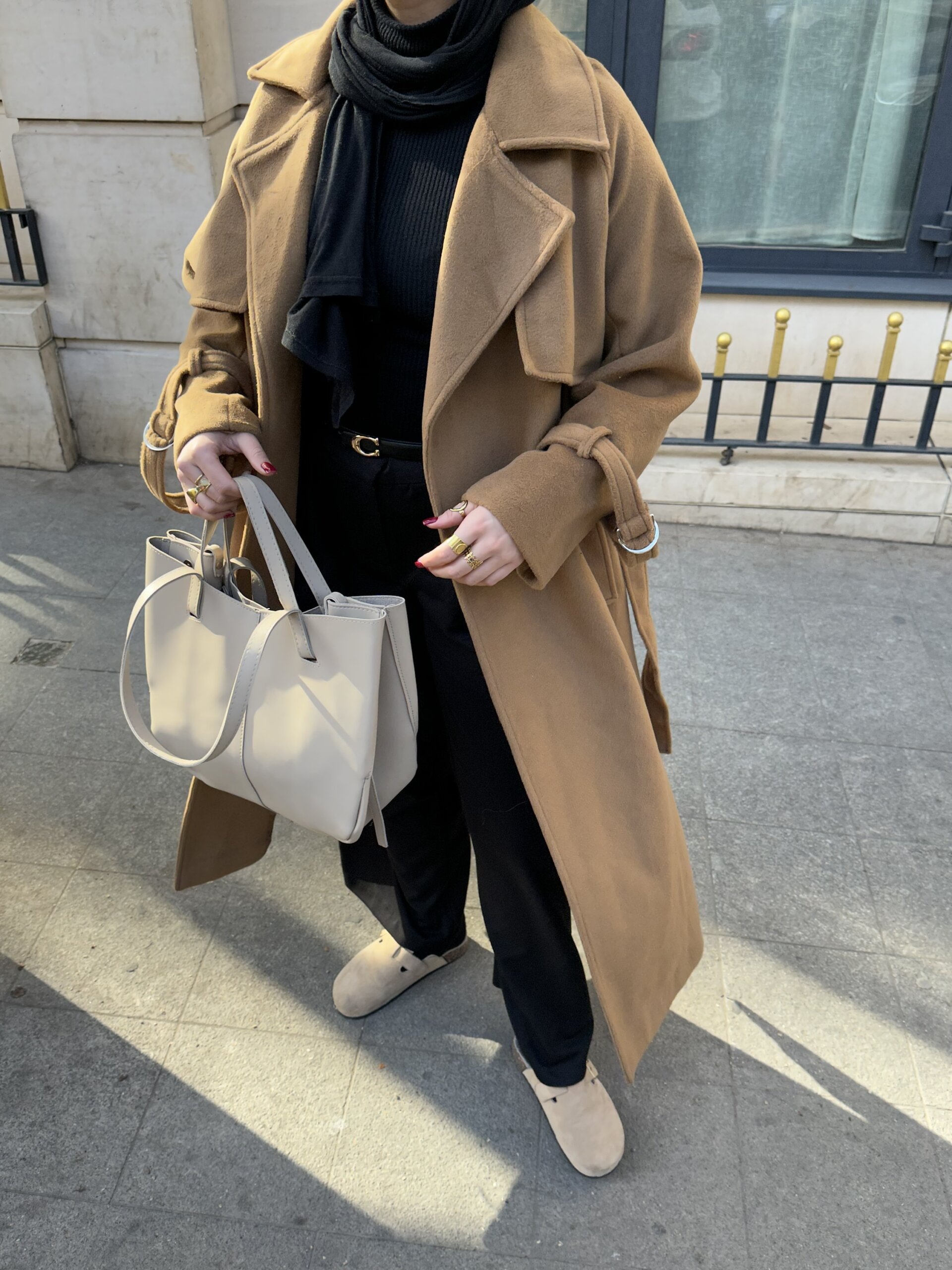 DP premium brown cashmere coat