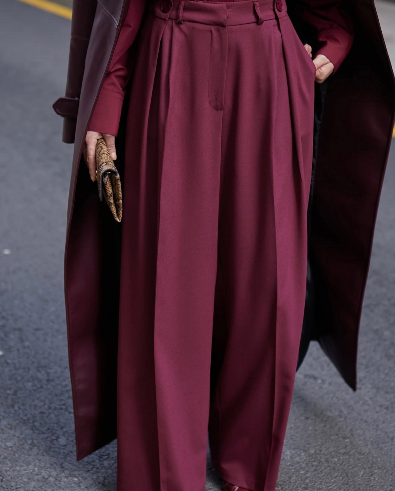 DP burgundy palazzo pants - Image 2