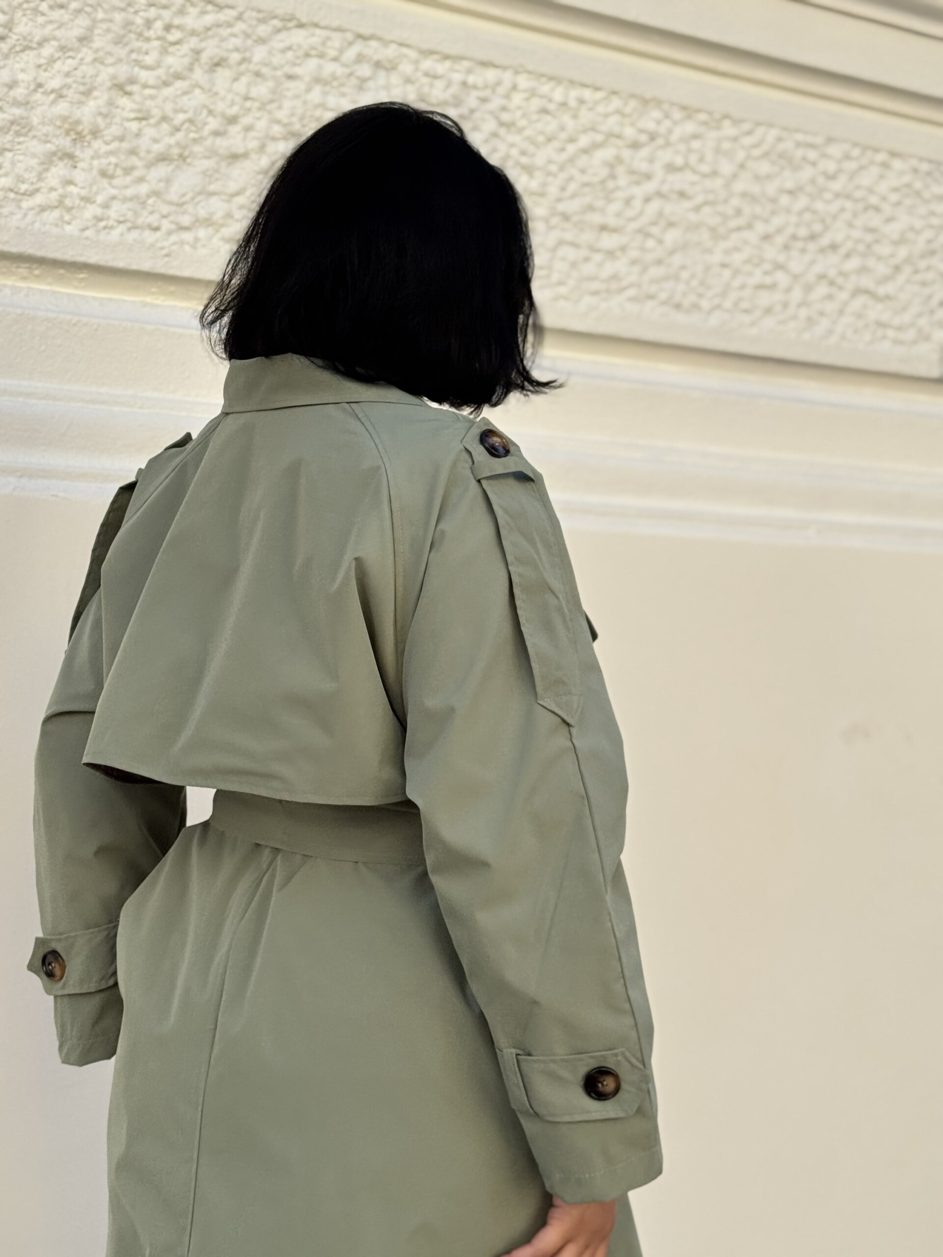 Sage green DP trench coat - Image 7